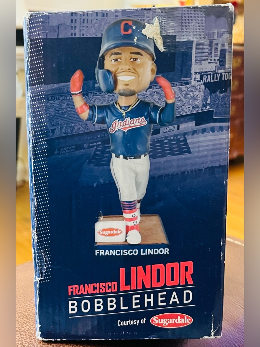 2019 Francisco Lindor Cleveland Indians Bobblehead Sugardale SGA New In Box